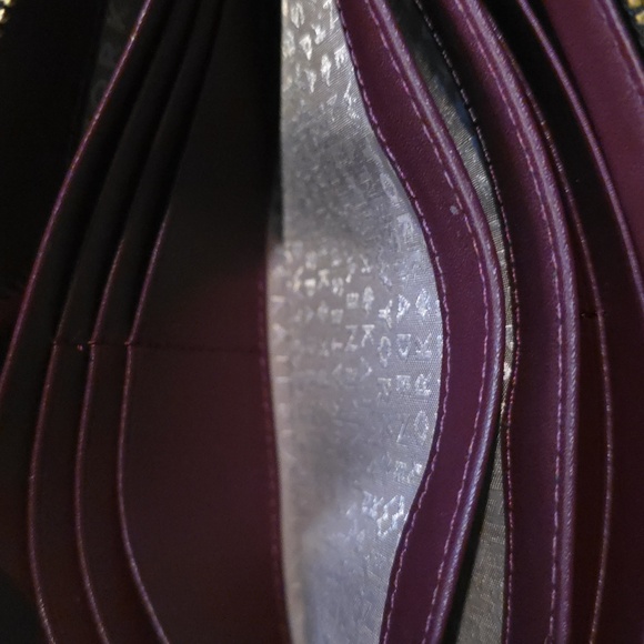 Kate Spade Dark Purple Wristlet with Black Embellishments - Picture 5 of 9